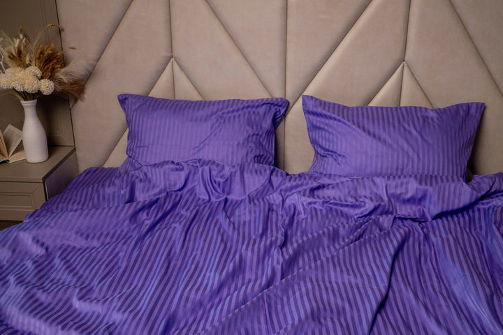 Supreme Rest Patagonian Lupine bedding set featuring a fitted sheet, duvet cover, and pillowcases.