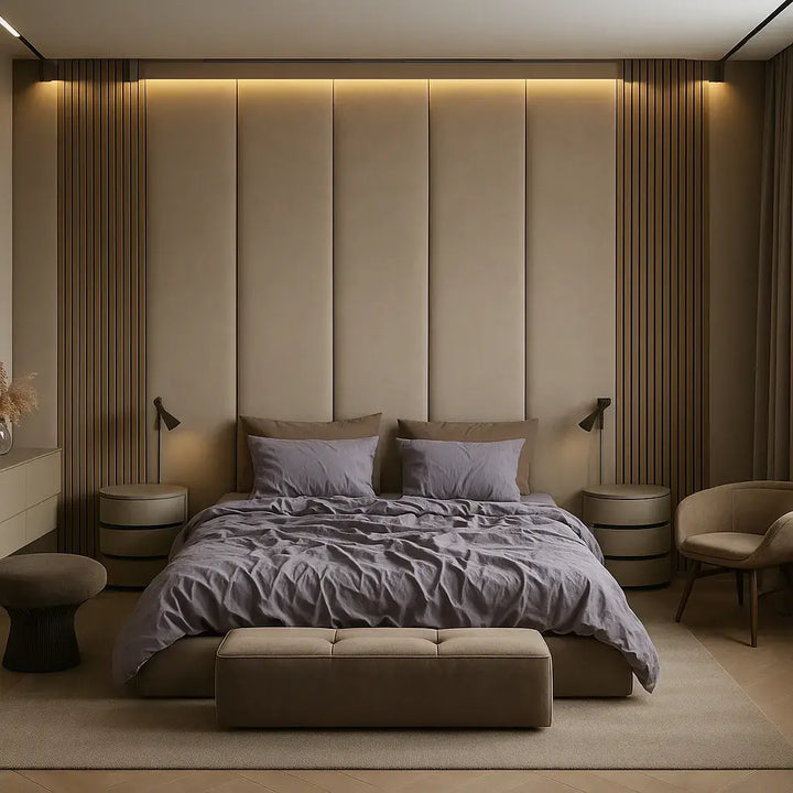 Сіро-синя стильна постіль Supreme Rest. Створює спокійну атмосферу та елегантність у сучасній спальні.