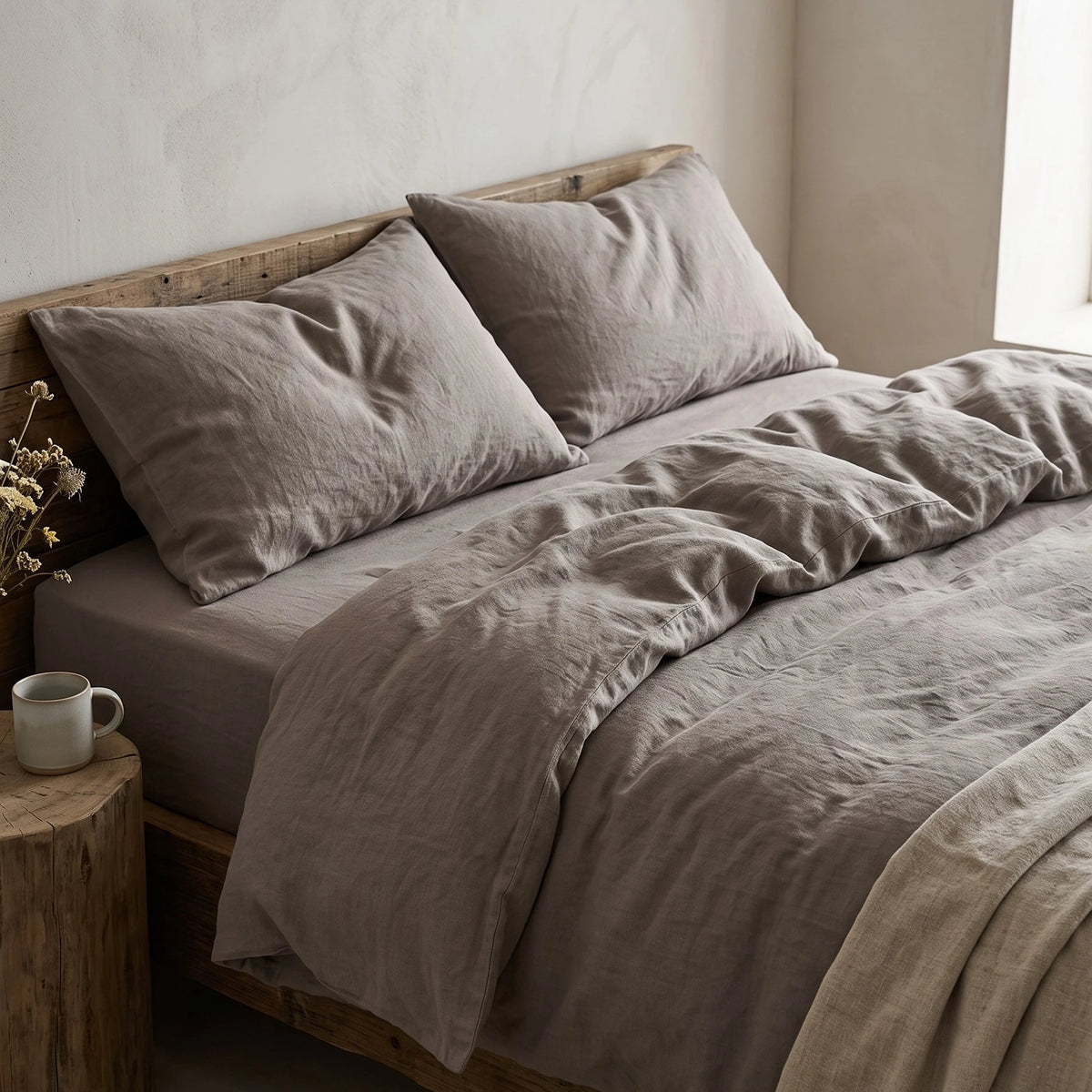 Washed Cotton Bedding Set «Dusk Evening» by Supreme Rest